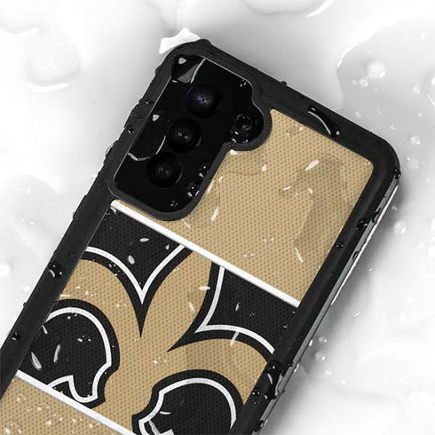 NFL New Orleans Saints Zone Block Galaxy S24 Plus Waterproof Case